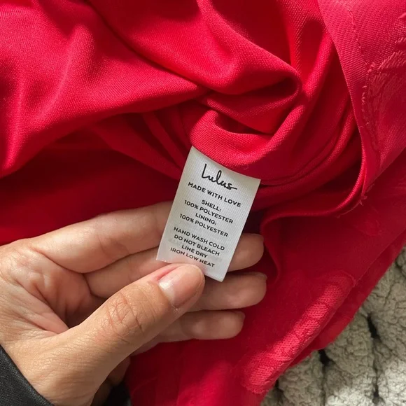 Lulus Days With You Red Floral Burnout Ruffled Mini Dress - Size S - Picture 4 of 6